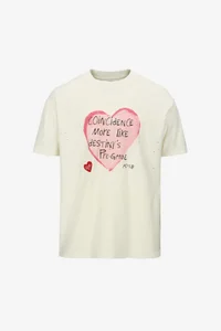 UNISEX HEART MESSAGE T-SHIRT thumb 1