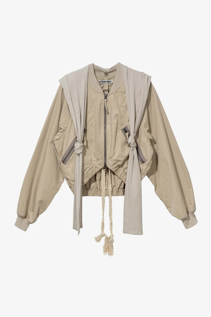 COTTON BOLERO JACKET W/ HOODIE_商品画像