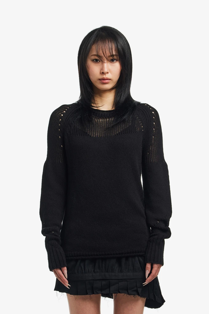 GRUNGE RIB KNIT TOP_商品画像