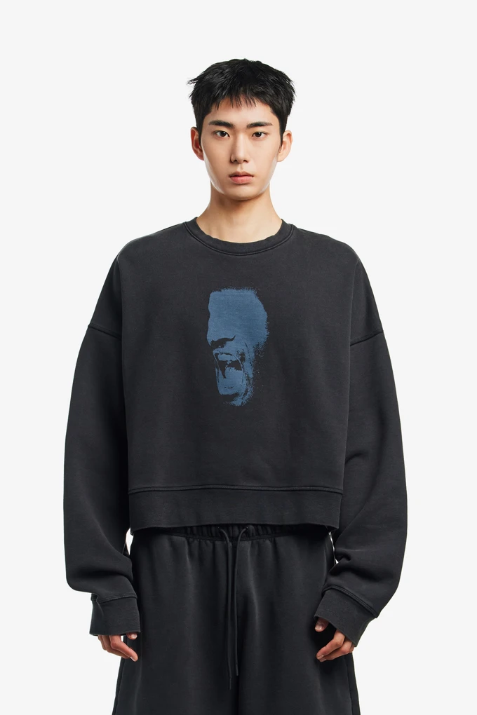 IN HOUSE CROP FLEECE CREW_商品画像