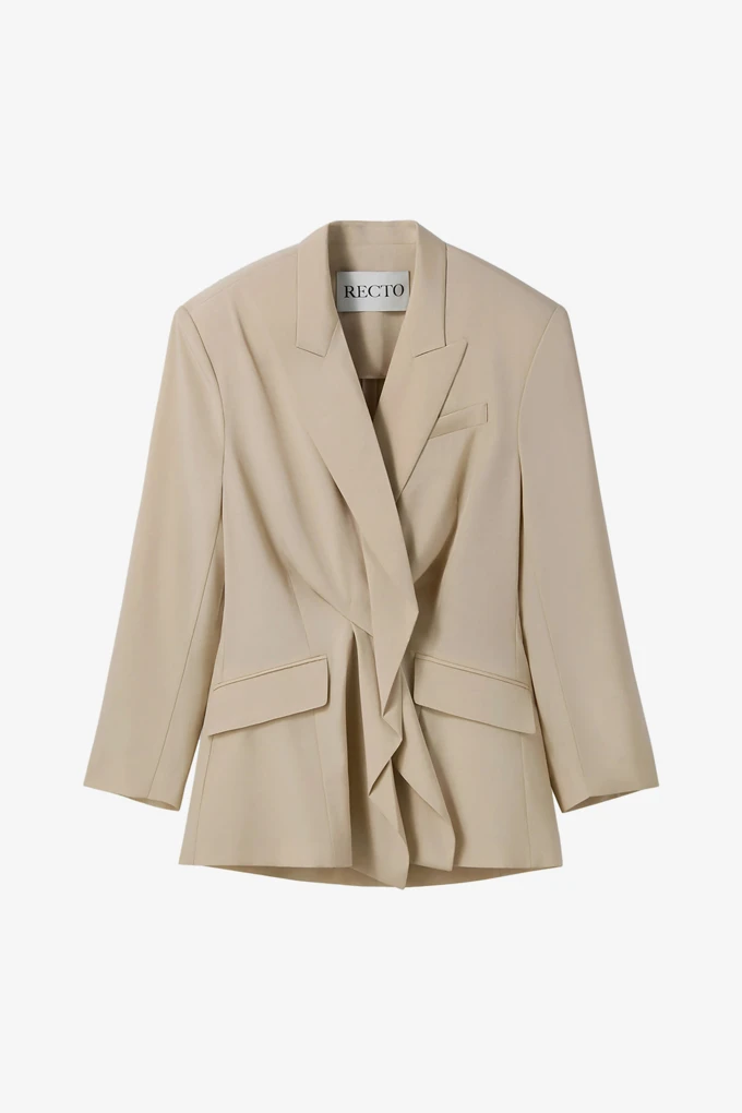 DRAPE DETAIL SUIT JACKET_商品画像