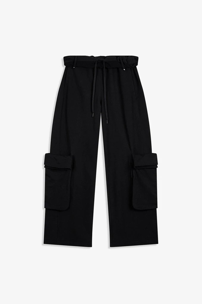 ROLLED WAIST SWEAT CARGO PANTS_商品画像