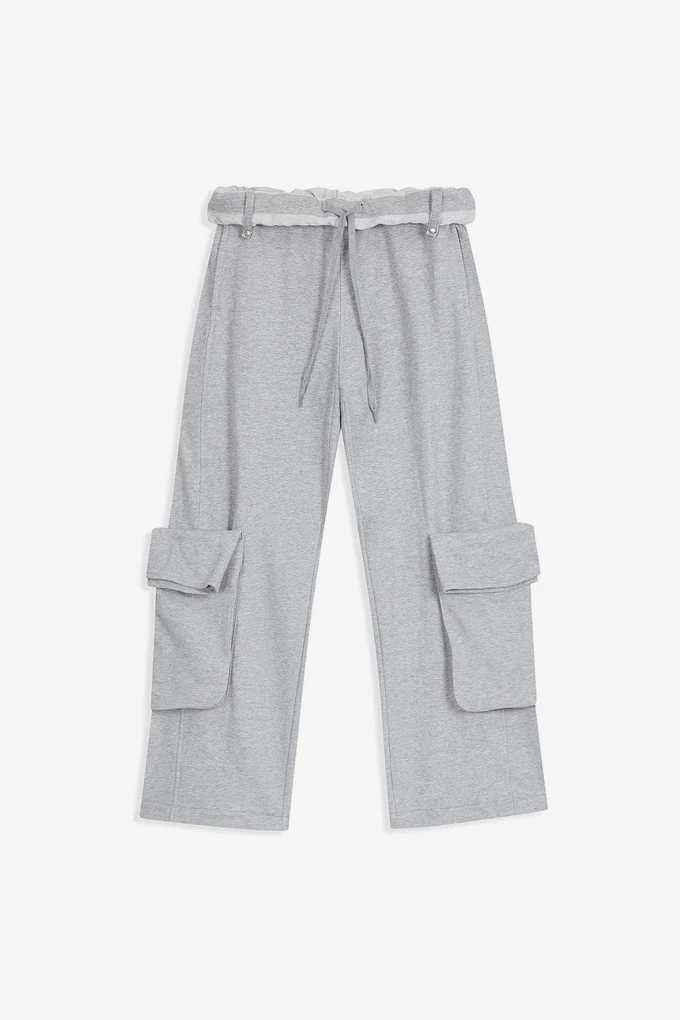ROLLED WAIST SWEAT CARGO PANTS_商品画像