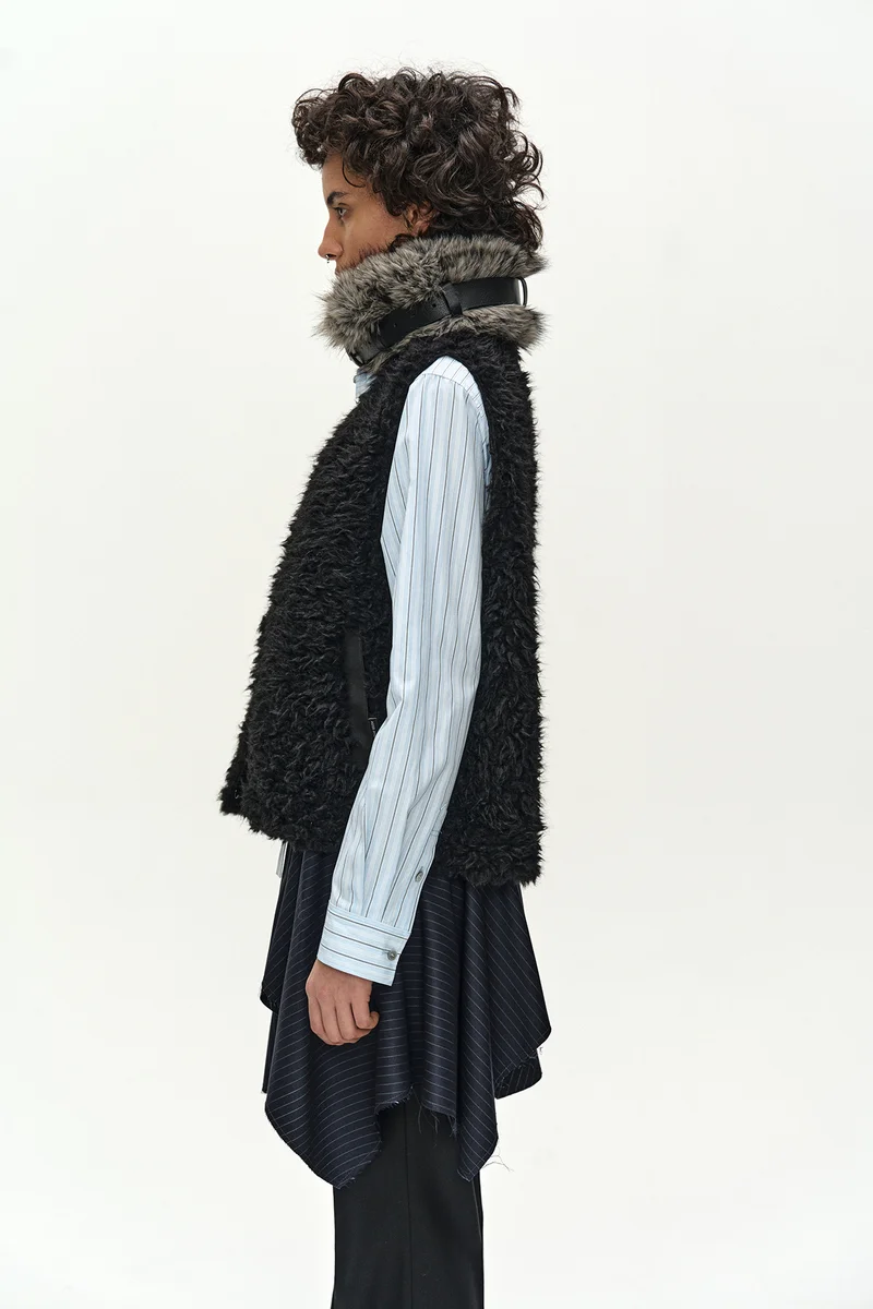 BELTED FUR SHORT MUFFLER 6