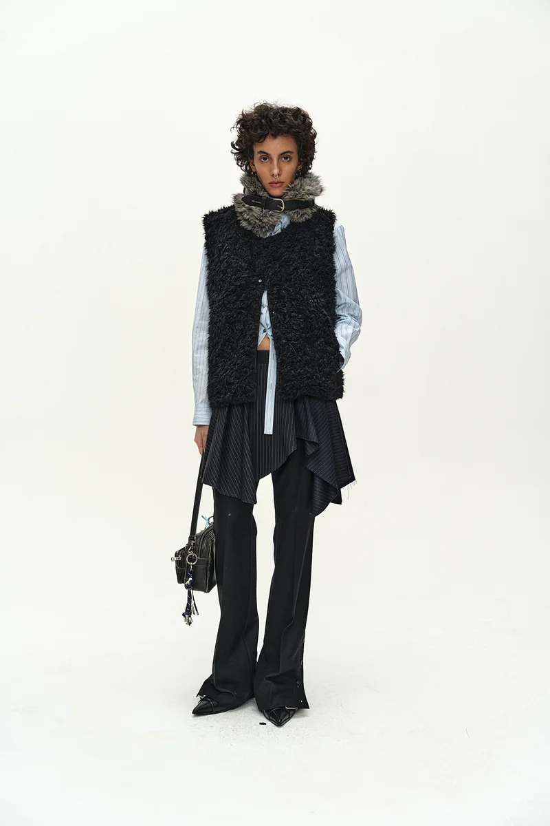 BELTED FUR SHORT MUFFLER 11