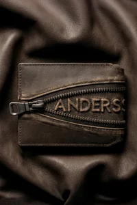 BROWN LEATHER ZIP WALLET thumb 4