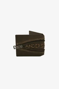 BROWN LEATHER ZIP WALLET thumb 5