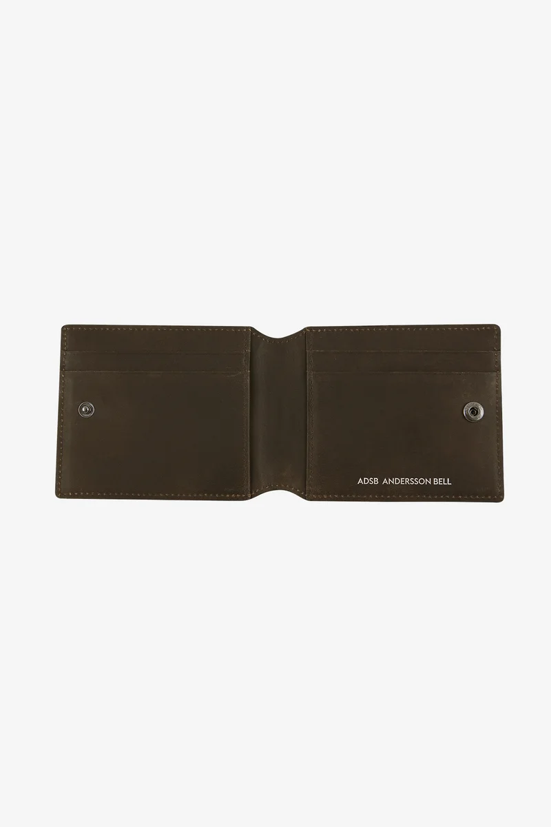 BROWN LEATHER ZIP WALLET 7
