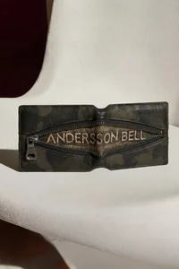 CAMOUFLAGE LEATHER ZIP WALLET thumb 2