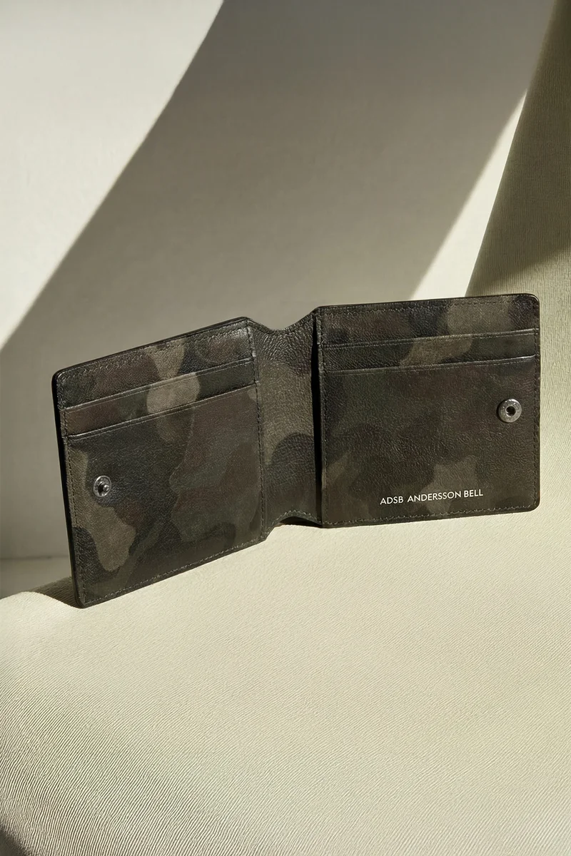 CAMOUFLAGE LEATHER ZIP WALLET 3