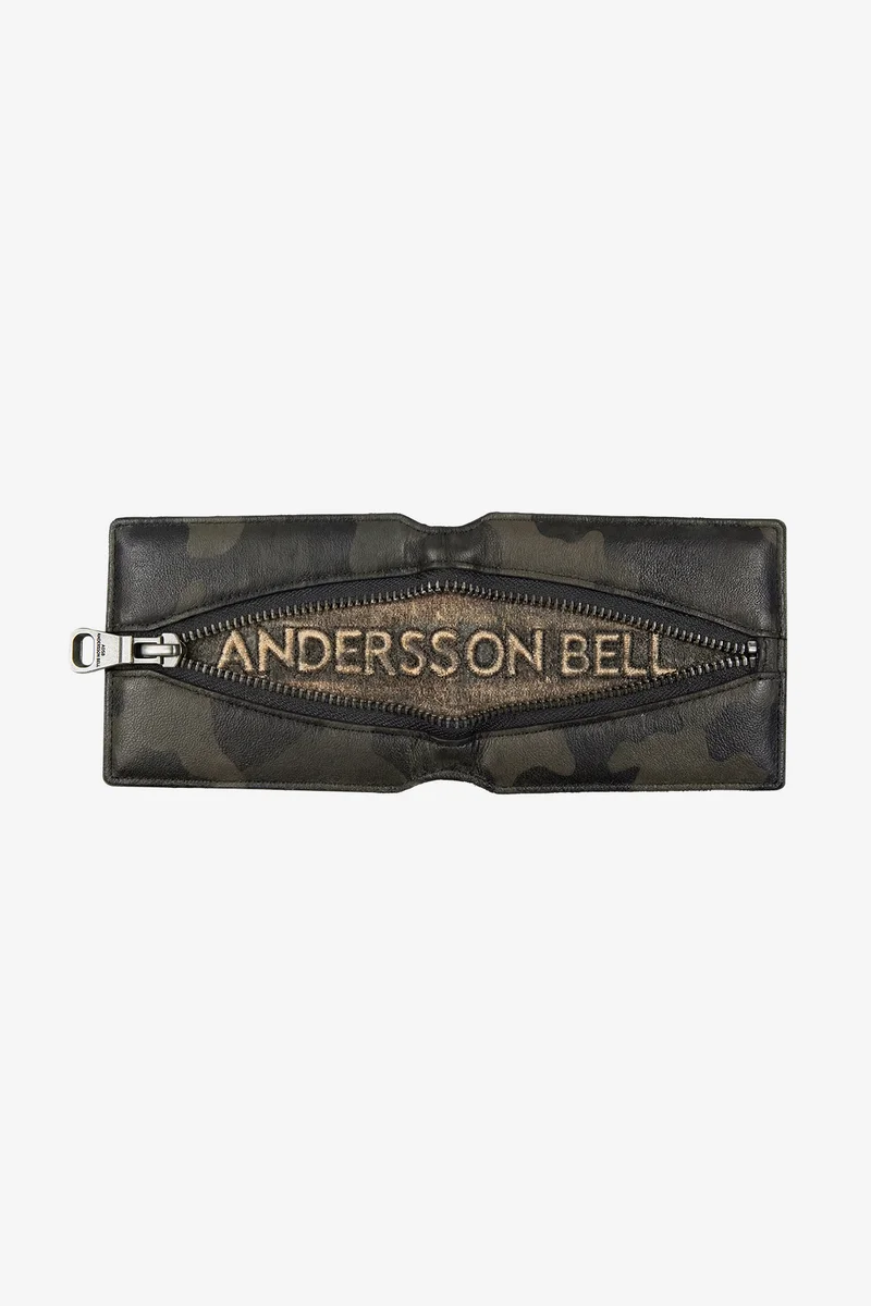 CAMOUFLAGE LEATHER ZIP WALLET 6