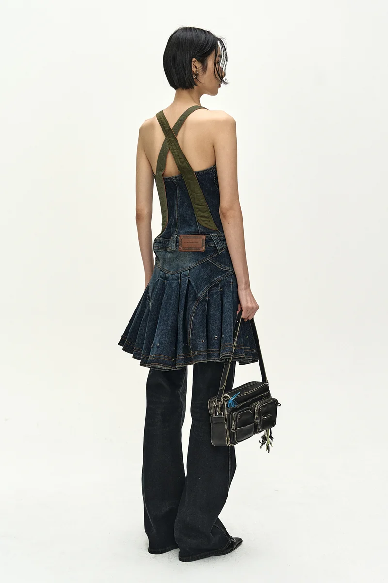 MILITARY MA-1 HARNESS DENIM DRESS 4