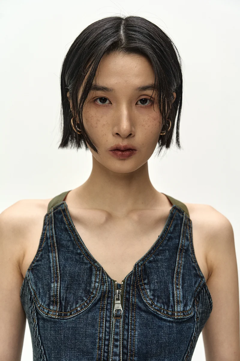 MILITARY MA-1 HARNESS DENIM DRESS 7