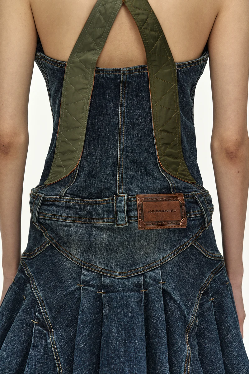 MILITARY MA-1 HARNESS DENIM DRESS 8