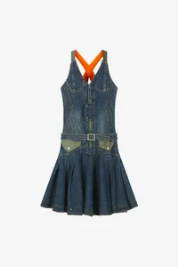 MILITARY MA-1 HARNESS DENIM DRESS thumb 11