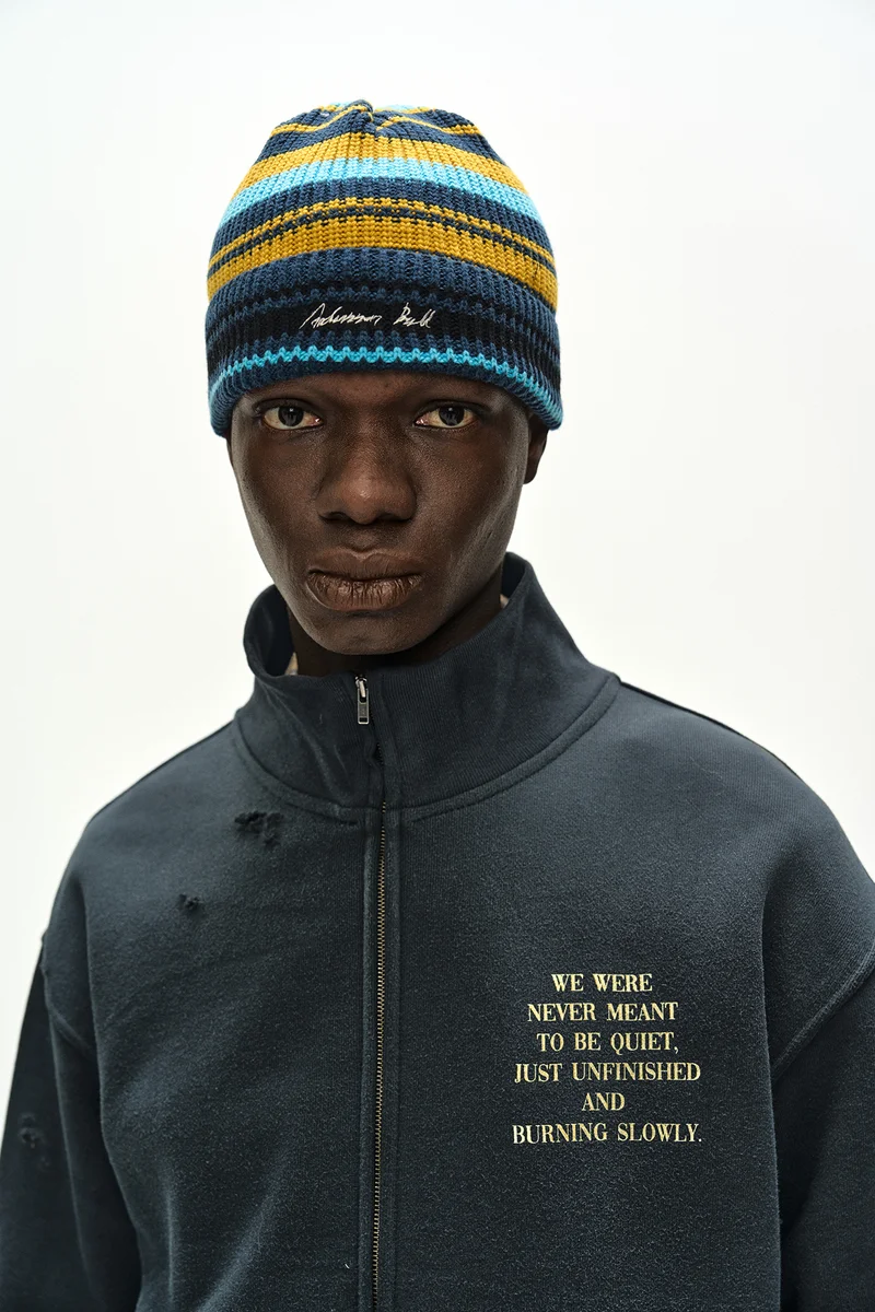 UNISEX MULTI STRIPE BEANIE 2