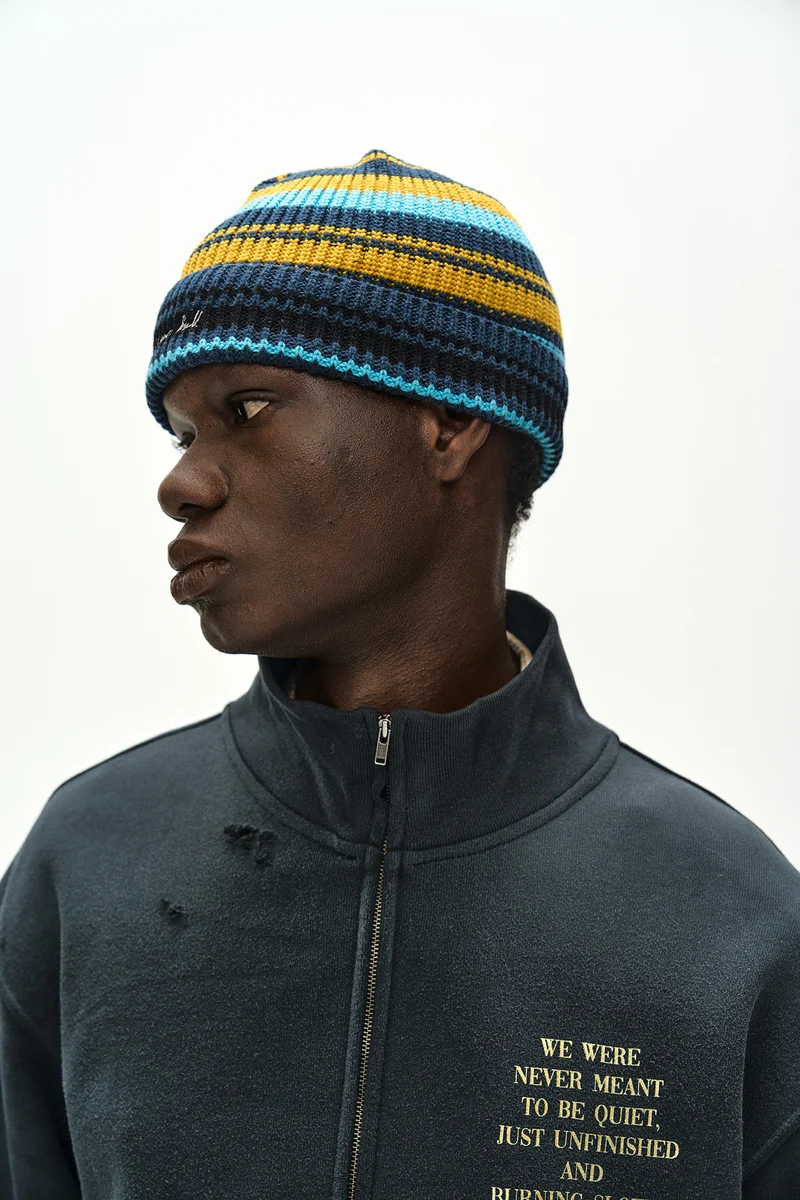 UNISEX MULTI STRIPE BEANIE 3