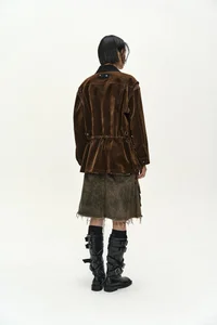 MULTI-POCKET VELVET SAFARI JACKET thumb 3