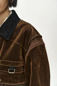 MULTI-POCKET VELVET SAFARI JACKET thumb 7
