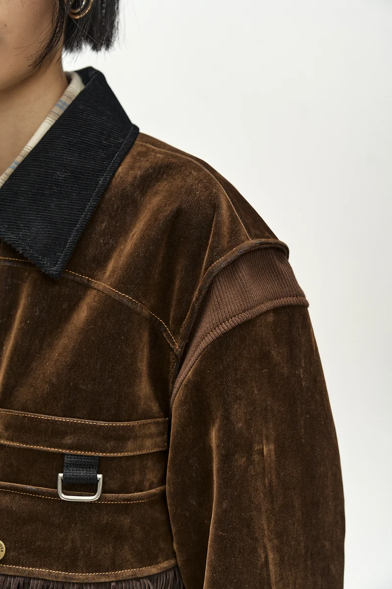 MULTI-POCKET VELVET SAFARI JACKET 7