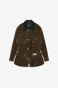 MULTI-POCKET VELVET SAFARI JACKET thumb 10