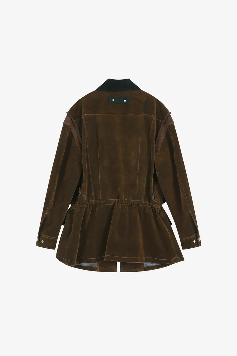 MULTI-POCKET VELVET SAFARI JACKET 11