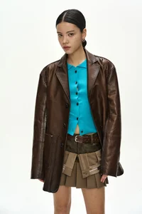 UNISEX SOHO LEATHER JACKET thumb 7
