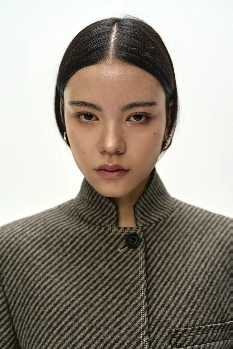 WOOL TWILL CROPPED TAILORED JACKET 8