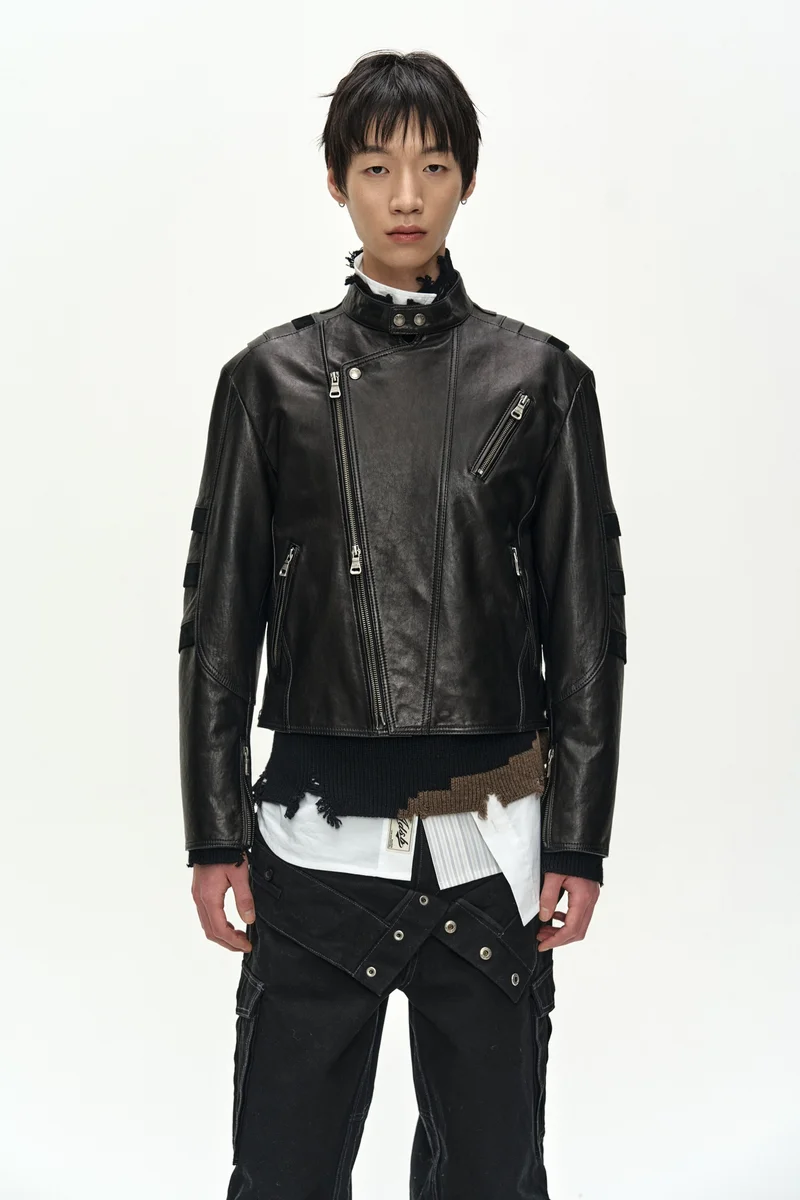 SEGMENT MOTO LEATHER JACKET 1