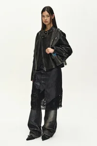 SEGMENT MOTO LEATHER JACKET thumb 3