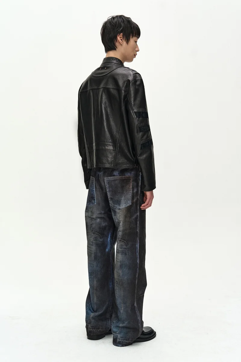 SEGMENT MOTO LEATHER JACKET 5