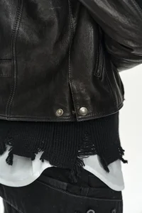 SEGMENT MOTO LEATHER JACKET thumb 11