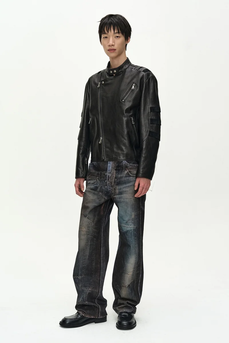 SEGMENT MOTO LEATHER JACKET 12