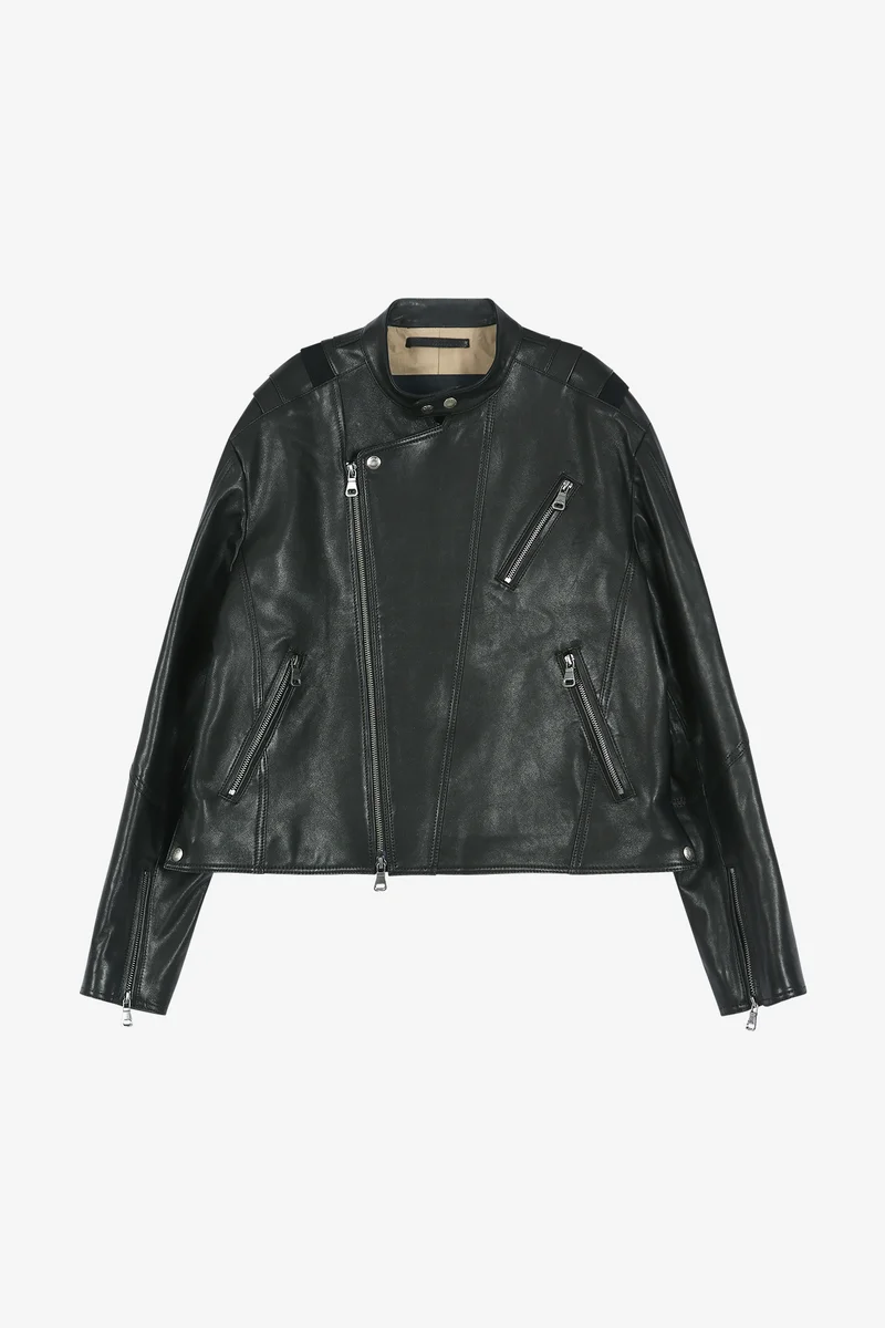 SEGMENT MOTO LEATHER JACKET 14