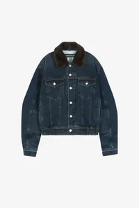 UNISEX PADDED DENIM BOMBER JACKET