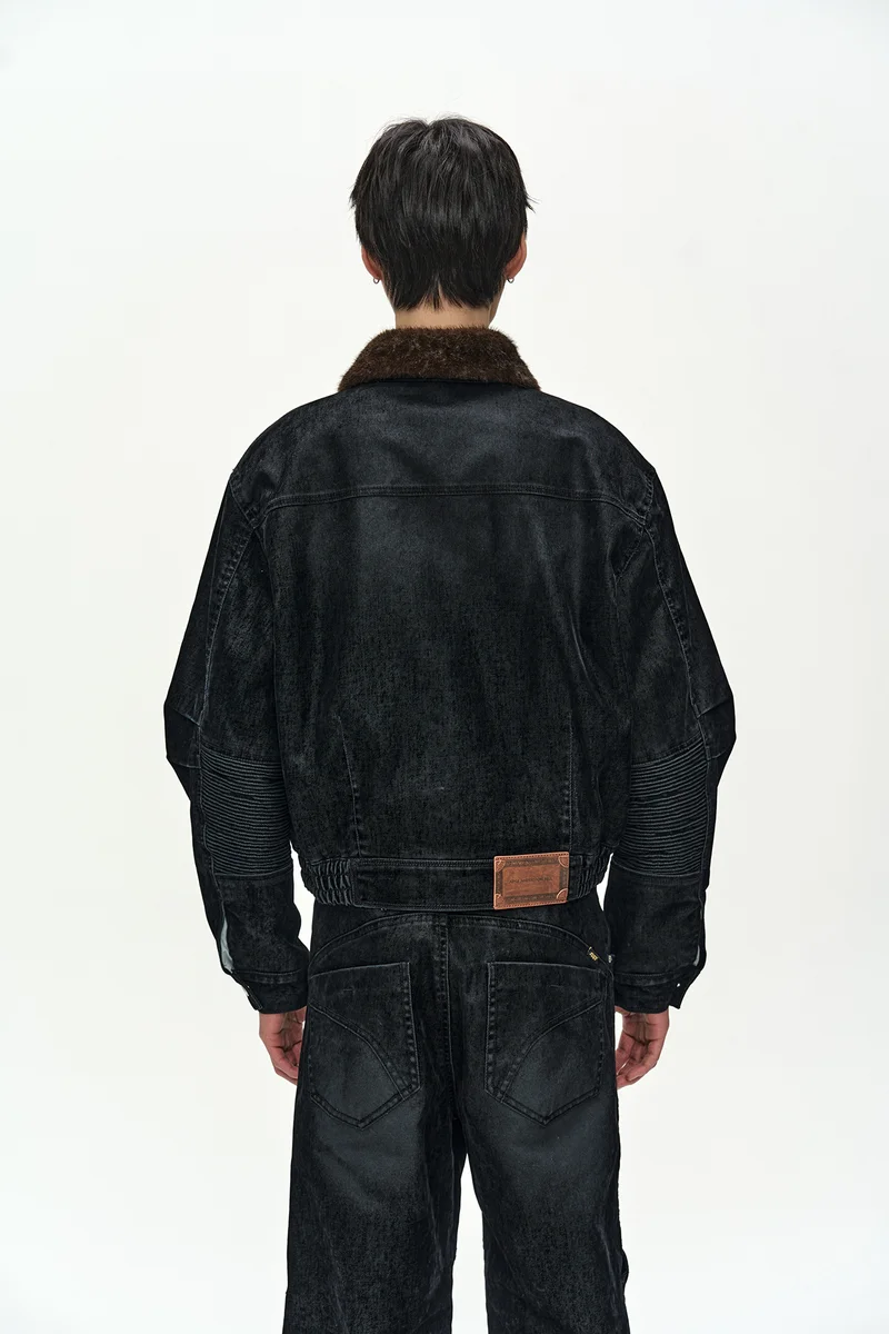 UNISEX PADDED DENIM BOMBER JACKET 7