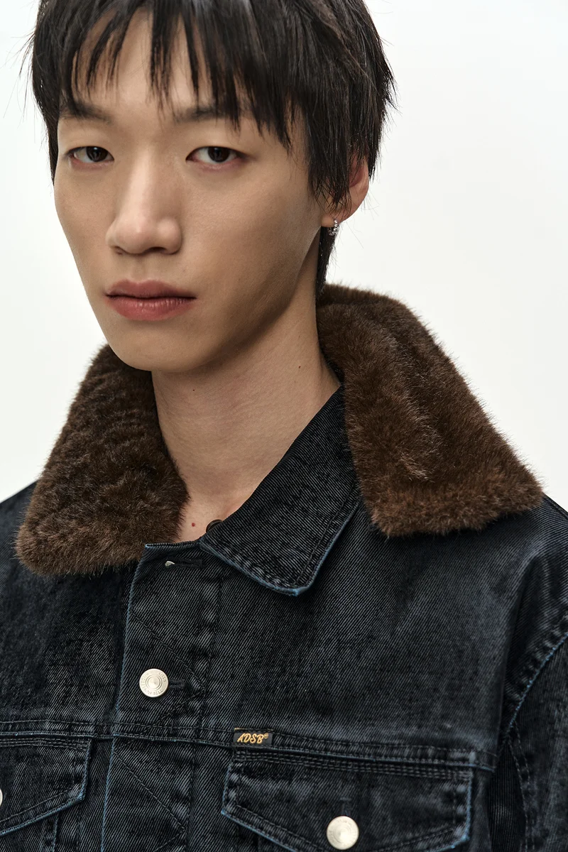 UNISEX PADDED DENIM BOMBER JACKET 9