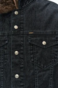 UNISEX PADDED DENIM BOMBER JACKET thumb 10