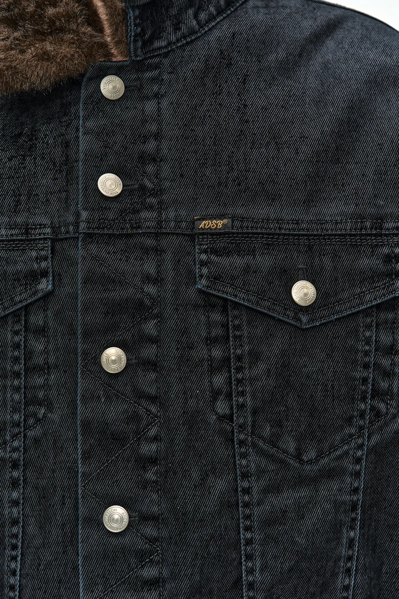 UNISEX PADDED DENIM BOMBER JACKET 10