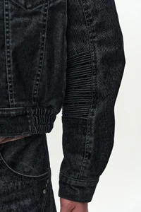 UNISEX PADDED DENIM BOMBER JACKET thumb 11