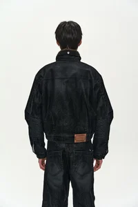 UNISEX PADDED DENIM BOMBER JACKET thumb 13
