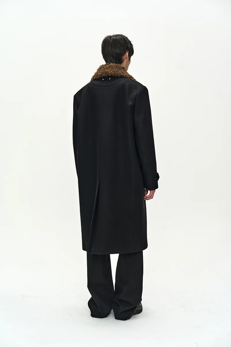DETACHABLE FUR COLLAR CHESTERFIELD COAT 4