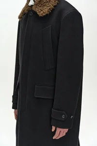 DETACHABLE FUR COLLAR CHESTERFIELD COAT thumb 8
