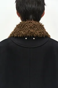 DETACHABLE FUR COLLAR CHESTERFIELD COAT thumb 9