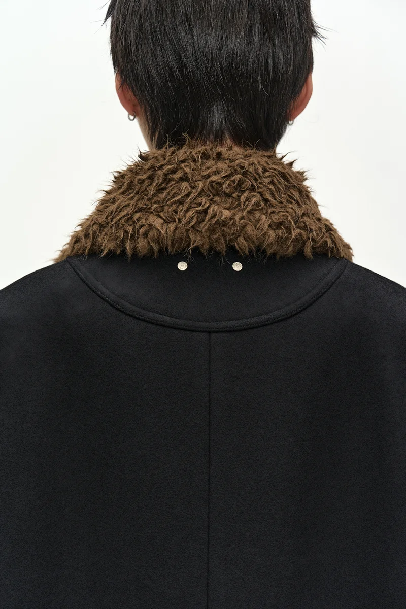 DETACHABLE FUR COLLAR CHESTERFIELD COAT 9