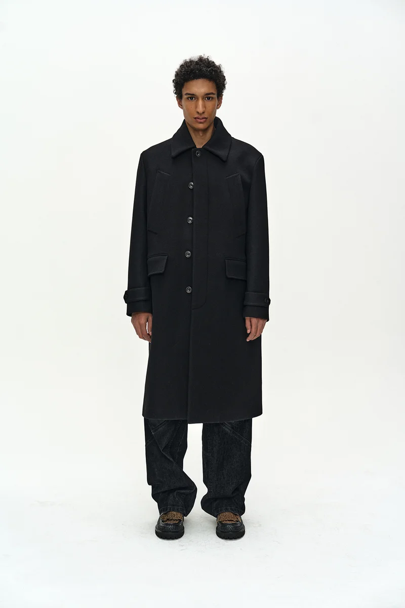 DETACHABLE FUR COLLAR CHESTERFIELD COAT 10