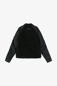 FUR NYLON RAGLAN BOMBER JACKET thumb 12