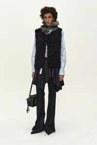 UNISEX REVERSIBLE COLLARLESS FUR VEST thumb 7