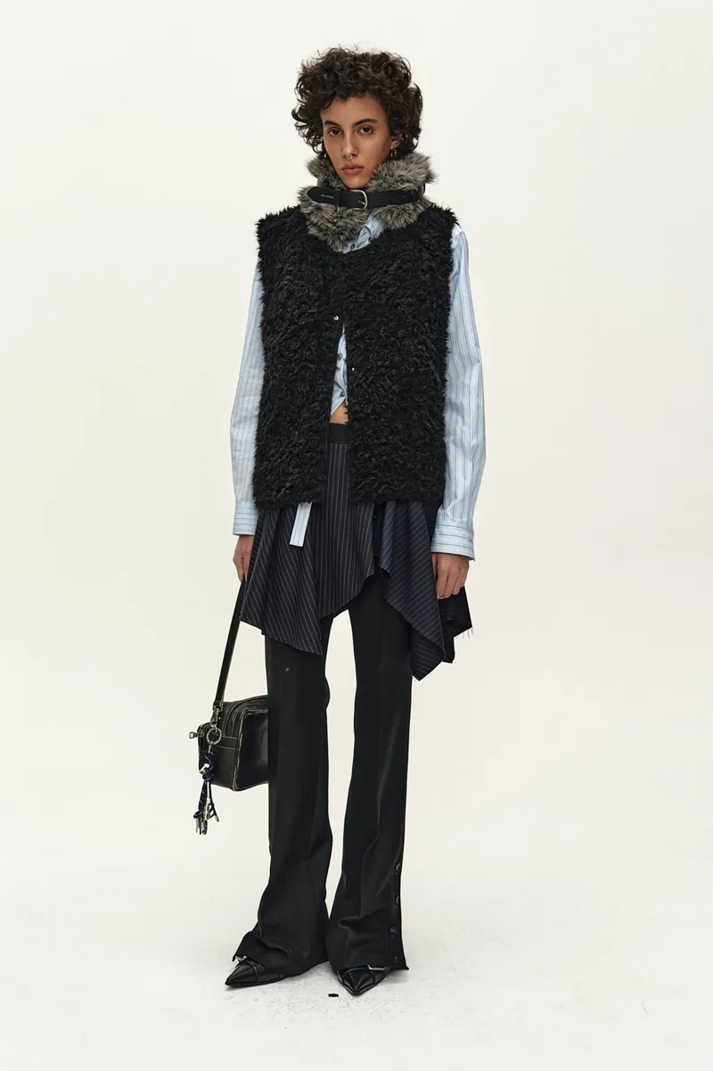 UNISEX REVERSIBLE COLLARLESS FUR VEST 7