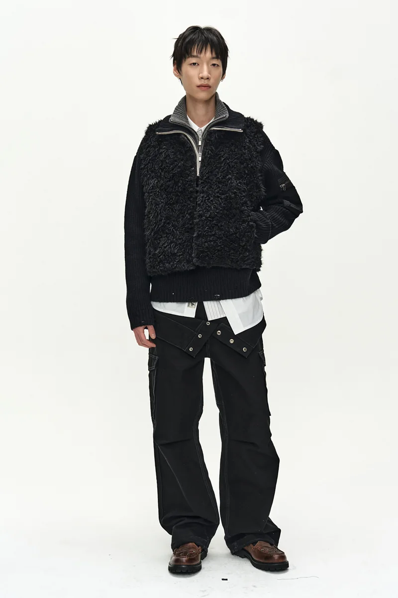 UNISEX REVERSIBLE COLLARLESS FUR VEST 9